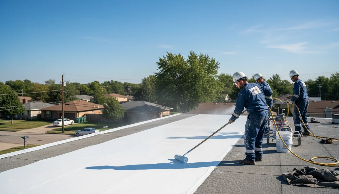 Commercial roof coating in Jamestown, LA near me